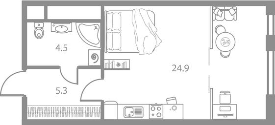 Apartment Sale, 34.7 sq. m. at West Tower, Aminyevskoye Highway, 6, Moscow, Russia #3 Apartment Sale, 34.7 sq. m. at West Tower, Aminyevskoye Highway, 6, Moscow, Russia #3