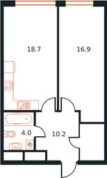 2-BD Apartment Sale, 49.8 sq. m. at West Tower, Aminyevskoye Highway, 6, Moscow, Russia #2 2-BD Apartment Sale, 49.8 sq. m. at West Tower, Aminyevskoye Highway, 6, Moscow, Russia #2