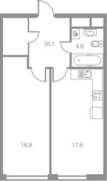 2-BD Apartment Sale, 48.6 sq. m. at West Tower, Aminyevskoye Highway, 6, Moscow, Russia #4