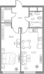2-BD Apartment Sale, 48.6 sq. m. at West Tower, Aminyevskoye Highway, 6, Moscow, Russia #3 2-BD Apartment Sale, 48.6 sq. m. at West Tower, Aminyevskoye Highway, 6, Moscow, Russia #3