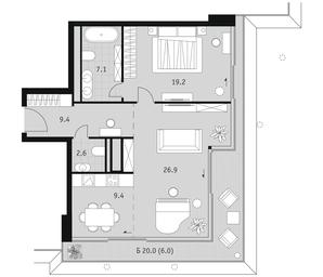 1-BD Apartment Sale, 80.6 sq. m. at Badaevskiy, Kutuzovsky Avenue, 12с3, Moscow, Russia #3 1-BD Apartment Sale, 80.6 sq. m. at Badaevskiy, Kutuzovsky Avenue, 12с3, Moscow, Russia #3