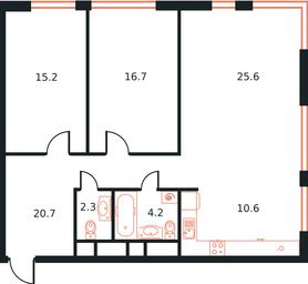 3-BD Apartment Sale, 90.2 sq. m. at West Tower, Aminyevskoye Highway, 6, Moscow, Russia #2 3-BD Apartment Sale, 90.2 sq. m. at West Tower, Aminyevskoye Highway, 6, Moscow, Russia #2