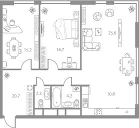 3-BD Apartment Sale, 90.2 sq. m. at West Tower, Aminyevskoye Highway, 6, Moscow, Russia #3 3-BD Apartment Sale, 90.2 sq. m. at West Tower, Aminyevskoye Highway, 6, Moscow, Russia #3