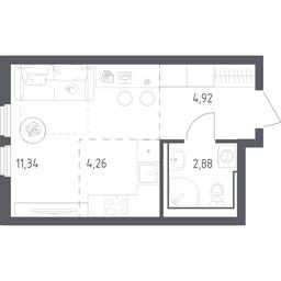 Apartment Sale, 23.4 sq. m. at Ostafevo, Ostafyevskoe Highway, 12к1, Ryazanovskoe Settlement, Moscow, Russia #3 Apartment Sale, 23.4 sq. m. at Ostafevo, Ostafyevskoe Highway, 12к1, Ryazanovskoe Settlement, Moscow, Russia #3