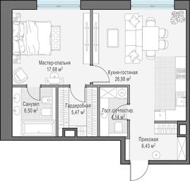 1-BD Apartment Sale, 67.4 sq. m. at Ilinka 3/8, Ilyinka Street, 3/8с4, Moscow, Russia #3 1-BD Apartment Sale, 67.4 sq. m. at Ilinka 3/8, Ilyinka Street, 3/8с4, Moscow, Russia #3