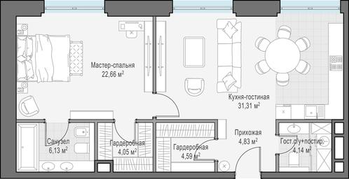Продажа 1-комн. квартиры, 76,6 м² в ЖК «Сервисные резиденции в клубных особняках «Ильинка 3/8»», улица Ильинка, 3/8с4, Москва, Россия #3 Продажа 1-комн. квартиры, 76,6 м² в ЖК «Сервисные резиденции в клубных особняках «Ильинка 3/8»», улица Ильинка, 3/8с4, Москва, Россия #3