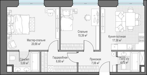 Продажа 1-комн. квартиры, 76,6 м² в ЖК «Сервисные резиденции в клубных особняках «Ильинка 3/8»», улица Ильинка, 3/8с4, Москва, Россия #4