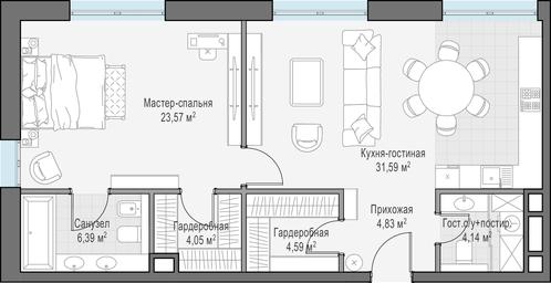 Продажа 1-комн. квартиры, 79,3 м² в ЖК «Сервисные резиденции в клубных особняках «Ильинка 3/8»», улица Ильинка, 3/8с4, Москва, Россия #2 Продажа 1-комн. квартиры, 79,3 м² в ЖК «Сервисные резиденции в клубных особняках «Ильинка 3/8»», улица Ильинка, 3/8с4, Москва, Россия #2