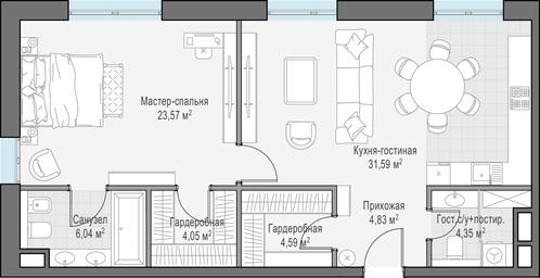 Продажа 1-комн. квартиры, 79,3 м² в ЖК «Сервисные резиденции в клубных особняках «Ильинка 3/8»», улица Ильинка, 3/8с4, Москва, Россия #3 Продажа 1-комн. квартиры, 79,3 м² в ЖК «Сервисные резиденции в клубных особняках «Ильинка 3/8»», улица Ильинка, 3/8с4, Москва, Россия #3