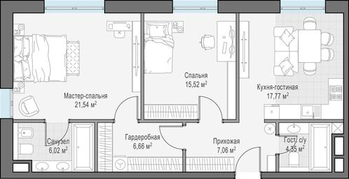 Продажа 1-комн. квартиры, 79,3 м² в ЖК «Сервисные резиденции в клубных особняках «Ильинка 3/8»», улица Ильинка, 3/8с4, Москва, Россия #4