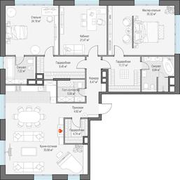 4-BD Apartment Sale, 189.1平方米 at Ilinka 3/8, Ilyinka Street, 3/8с4, Moscow, Russia #3