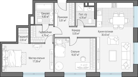 Продажа 1-комн. квартиры, 91,8 м² в ЖК «Сервисные резиденции в клубных особняках «Ильинка 3/8»», улица Ильинка, 3/8с4, Москва, Россия #3 Продажа 1-комн. квартиры, 91,8 м² в ЖК «Сервисные резиденции в клубных особняках «Ильинка 3/8»», улица Ильинка, 3/8с4, Москва, Россия #3