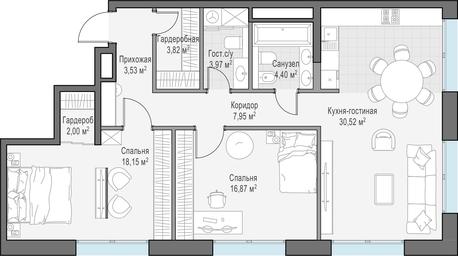 Продажа 1-комн. квартиры, 91,5 м² в ЖК «Сервисные резиденции в клубных особняках «Ильинка 3/8»», улица Ильинка, 3/8с4, Москва, Россия #2 Продажа 1-комн. квартиры, 91,5 м² в ЖК «Сервисные резиденции в клубных особняках «Ильинка 3/8»», улица Ильинка, 3/8с4, Москва, Россия #2