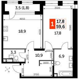 1-BD Apartment Sale, 59.4 sq. m. at Sydney City, Shenogina Street, 2, Moscow, Russia #2 1-BD Apartment Sale, 59.4 sq. m. at Sydney City, Shenogina Street, 2, Moscow, Russia #2