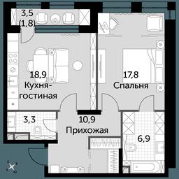 1-BD Apartment Sale, 59.4 sq. m. at Sydney City, Shenogina Street, 2, Moscow, Russia #3 1-BD Apartment Sale, 59.4 sq. m. at Sydney City, Shenogina Street, 2, Moscow, Russia #3