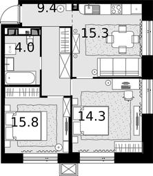 Продажа 2-комн. квартиры, 58,9 м² в ЖК «Малевич», Отрадная улица, 8, Москва, Россия #3 Продажа 2-комн. квартиры, 58,9 м² в ЖК «Малевич», Отрадная улица, 8, Москва, Россия #3