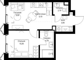 1-BD Apartment Sale, 35.6平方米 at SET, Vereyskaya Street, Moscow, Russia #4