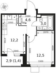 1-BD Apartment Sale, 33.7 sq. m. at 1 Himkinskij, zhiloy kompleks 1-y Khimkinskiy, kvartal Mezhdunarodny, mikrorayon Klyazma-Starbeyevo, Khimki, Moscow Region, Russia #2 1-BD Apartment Sale, 33.7 sq. m. at 1 Himkinskij, zhiloy kompleks 1-y Khimkinskiy, kvartal Mezhdunarodny, mikrorayon Klyazma-Starbeyevo, Khimki, Moscow Region, Russia #2
