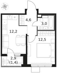 1-BD Apartment Sale, 33.7 sq. m. at 1 Himkinskij, zhiloy kompleks 1-y Khimkinskiy, kvartal Mezhdunarodny, mikrorayon Klyazma-Starbeyevo, Khimki, Moscow Region, Russia #3 1-BD Apartment Sale, 33.7 sq. m. at 1 Himkinskij, zhiloy kompleks 1-y Khimkinskiy, kvartal Mezhdunarodny, mikrorayon Klyazma-Starbeyevo, Khimki, Moscow Region, Russia #3