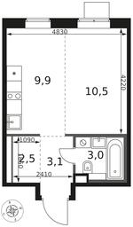 Apartment Sale, 29 sq. m. at 1 Himkinskij, zhiloy kompleks 1-y Khimkinskiy, kvartal Mezhdunarodny, mikrorayon Klyazma-Starbeyevo, Khimki, Moscow Region, Russia #2 Apartment Sale, 29 sq. m. at 1 Himkinskij, zhiloy kompleks 1-y Khimkinskiy, kvartal Mezhdunarodny, mikrorayon Klyazma-Starbeyevo, Khimki, Moscow Region, Russia #2