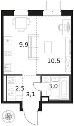 Apartment Sale, 29 sq. m. at 1 Himkinskij, zhiloy kompleks 1-y Khimkinskiy, kvartal Mezhdunarodny, mikrorayon Klyazma-Starbeyevo, Khimki, Moscow Region, Russia #3 Apartment Sale, 29 sq. m. at 1 Himkinskij, zhiloy kompleks 1-y Khimkinskiy, kvartal Mezhdunarodny, mikrorayon Klyazma-Starbeyevo, Khimki, Moscow Region, Russia #3