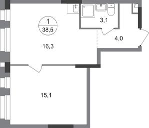 Apartment Sale, 38.5平方米 at Pervyi Moskovskiy, ulitsa Bianki, 1, Moskovskiy, Moscow, Russia #2 Apartment Sale, 38.5平方米 at Pervyi Moskovskiy, ulitsa Bianki, 1, Moskovskiy, Moscow, Russia #2