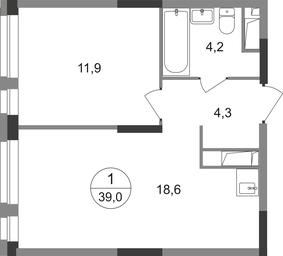 Apartment Sale, 39 sq. m. at Pervyi Moskovskiy, ulitsa Bianki, 1, Moskovskiy, Moscow, Russia #2 Apartment Sale, 39 sq. m. at Pervyi Moskovskiy, ulitsa Bianki, 1, Moskovskiy, Moscow, Russia #2