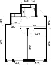 Apartment Sale, 47.3 sq. m. at Pervyi Moskovskiy, ulitsa Bianki, 1, Moskovskiy, Moscow, Russia #3 Apartment Sale, 47.3 sq. m. at Pervyi Moskovskiy, ulitsa Bianki, 1, Moskovskiy, Moscow, Russia #3