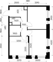 2-BD Apartment Sale, 52.7 sq. m. at Pervyi Moskovskiy, ulitsa Bianki, 1, Moskovskiy, Moscow, Russia #3