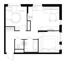 2-BD Apartment Sale, 49.8 sq. m. at Pervyi Moskovskiy, ulitsa Bianki, 1, Moskovskiy, Moscow, Russia #4