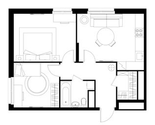 2-BD Apartment Sale, 56 sq. m. at Pervyi Moskovskiy, ulitsa Bianki, 1, Moskovskiy, Moscow, Russia #4