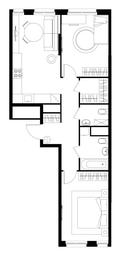 2-BD Apartment Sale, 63.3平方米 at Pervyi Moskovskiy, ulitsa Bianki, 1, Moskovskiy, Moscow, Russia #4