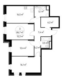 3-BD Apartment Sale, 86.7平方米 at Pervyi Moskovskiy, ulitsa Bianki, 1, Moskovskiy, Moscow, Russia #2 3-BD Apartment Sale, 86.7平方米 at Pervyi Moskovskiy, ulitsa Bianki, 1, Moskovskiy, Moscow, Russia #2