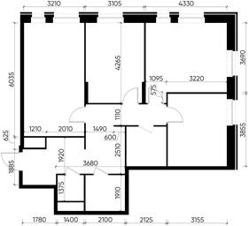 3-BD Apartment Sale, 87.7平方米 at Pervyi Moskovskiy, ulitsa Bianki, 1, Moskovskiy, Moscow, Russia #3