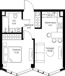 1-BD Apartment Sale, 36.08 sq. m. at MIRA, Mira Avenue, Moscow, Russia #3