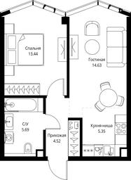 1-BD Apartment Sale, 43.63 sq. m. at MIRA, Mira Avenue, Moscow, Russia #2 1-BD Apartment Sale, 43.63 sq. m. at MIRA, Mira Avenue, Moscow, Russia #2