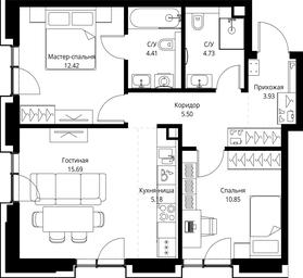 2-BD Apartment Sale, 62.71 sq. m. at MIRA, Mira Avenue, Moscow, Russia #2 2-BD Apartment Sale, 62.71 sq. m. at MIRA, Mira Avenue, Moscow, Russia #2