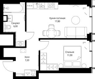 1-BD Apartment Sale, 42.9 sq. m. at VEER, Vereyskaya Street, Moscow, Russia #2 1-BD Apartment Sale, 42.9 sq. m. at VEER, Vereyskaya Street, Moscow, Russia #2