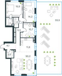 3-BD Apartment Sale, 136.1平方米 at Level Prichalnyi, Prichalny Drive, 8к1, Moscow, Russia #2 3-BD Apartment Sale, 136.1平方米 at Level Prichalnyi, Prichalny Drive, 8к1, Moscow, Russia #2