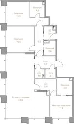3-BD Apartment Sale, 131 sq. m. at Luzhniki Collection, Luzhnetskaya Embankment, 2/4с17, Moscow, Russia #3 3-BD Apartment Sale, 131 sq. m. at Luzhniki Collection, Luzhnetskaya Embankment, 2/4с17, Moscow, Russia #3