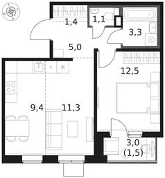 2-BD Apartment Sale, 45.5平方米 at 1 Himkinskij, zhiloy kompleks 1-y Khimkinskiy, kvartal Mezhdunarodny, mikrorayon Klyazma-Starbeyevo, Khimki, Moscow Region, Russia #3 2-BD Apartment Sale, 45.5平方米 at 1 Himkinskij, zhiloy kompleks 1-y Khimkinskiy, kvartal Mezhdunarodny, mikrorayon Klyazma-Starbeyevo, Khimki, Moscow Region, Russia #3