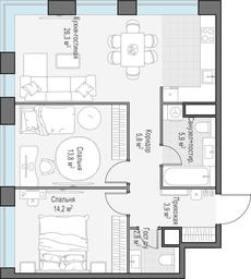 1-BD Apartment Sale, 72.9 sq. m. at West Garden, Minskaya Street, 1Вс1, Moscow, Russia #4