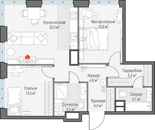 1-BD Apartment Sale, 72.9 sq. m. at West Garden, Minskaya Street, 1Вс1, Moscow, Russia #4