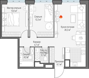 1-BD Apartment Sale, 68.4 sq. m. at West Garden, Minskaya Street, 1Вс1, Moscow, Russia #4