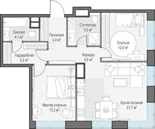 1-BD Apartment Sale, 70.3平方米 at West Garden, Minskaya Street, 1Вс1, Moscow, Russia #2 1-BD Apartment Sale, 70.3平方米 at West Garden, Minskaya Street, 1Вс1, Moscow, Russia #2