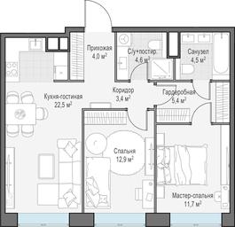 1-BD Apartment Sale, 68.9 sq. m. at West Garden, Minskaya Street, 1Вс1, Moscow, Russia #4
