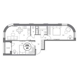3-BD Apartment Sale, 60平方米 at Admiral, Shosseynaya Street, 4А, Moscow, Russia #3 3-BD Apartment Sale, 60平方米 at Admiral, Shosseynaya Street, 4А, Moscow, Russia #3