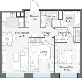1-BD Apartment Sale, 69 sq. m. at West Garden, Minskaya Street, 1Вс1, Moscow, Russia #4