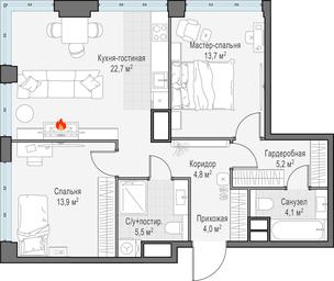 1-BD Apartment Sale, 74.4 sq. m. at West Garden, Minskaya Street, 1Вс1, Moscow, Russia #4