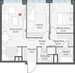 1-BD Apartment Sale, 71 sq. m. at West Garden, Minskaya Street, 1Вс1, Moscow, Russia #2